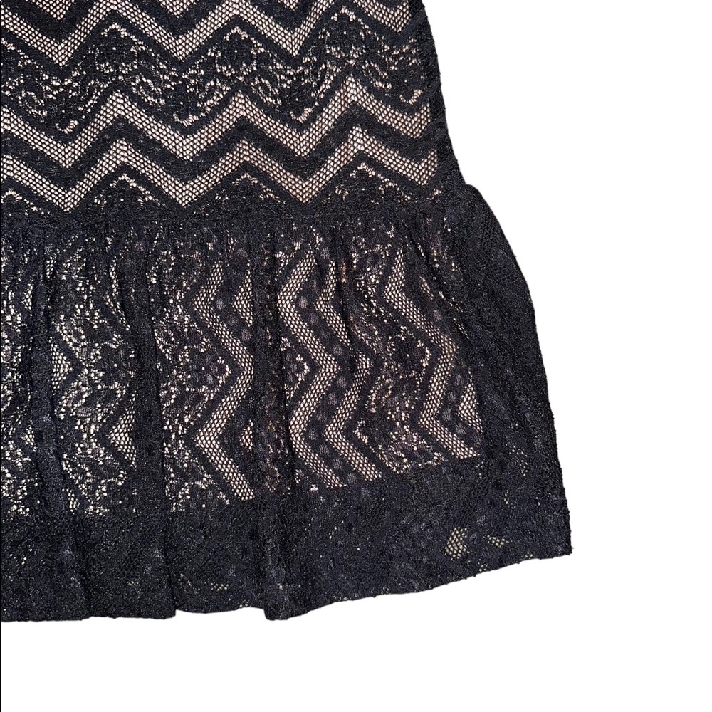 JAX Lace Overlay Ruffle Bottom Dress - Picture 5 of 6